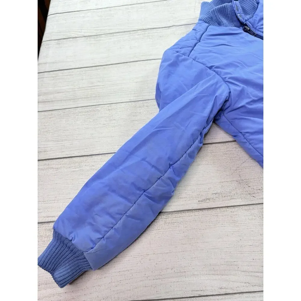 McGregor Vintage Youth Kids Bomber Jacket Coat Blue Pockets Size 12